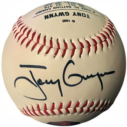 Tony Gwynn Signed Fotoball Usa Mlb Baseball  /1000  Fotoball Usa Coa (San Diego Padres/Hof)