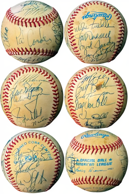 1985 Cleveland Team Signed Roal Rawlings Baseball  22 Sigs – Jsa Loa (Corales/Joe Carter/Bonds/Nixon/Jacoby/Butler/Ruhle) 