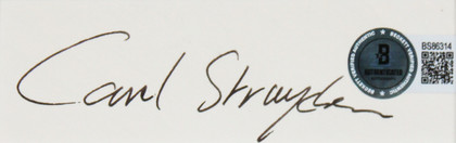 Carel Struycken The Addams Family Signed 1.5x4 Cut Framed Display BAS #BS86314