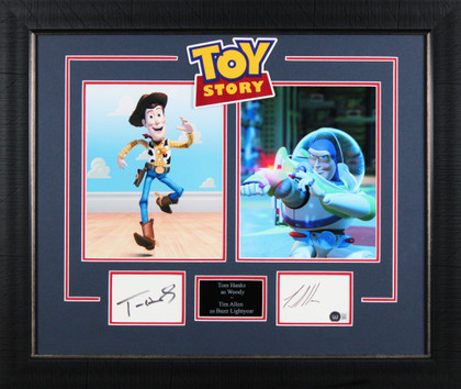 Tim Allen & Tom Hanks Toy Story Authentic Signed Framed Display Autographed BAS