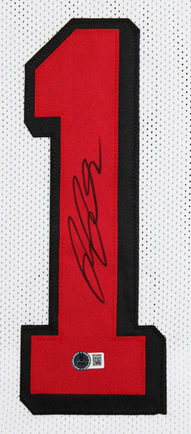Ricky Pearsall Signed White Pro Style Framed Jersey w/ Dropshadow BAS Witnessed