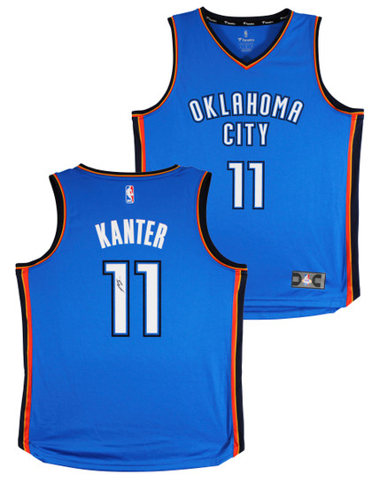 Thunder Enes Kanter Signed Blue Fanatics Swingman Jersey PSA/DNA #AK30573
