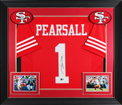 Ricky Pearsall Authentic Signed Red Pro Style Framed Jersey BAS Witnessed 2