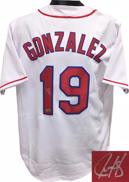 Juan Gonzalez Signed White Tb Custom Stitched Baseball Jersey Xl