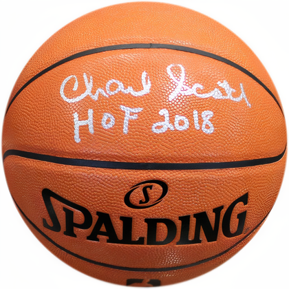 Charlie Scott Signed Spalding Nba I/O Basketball Hof 2018 (Boston Celtics/Virginia Squires)  Jsa Witnessed Hologram
