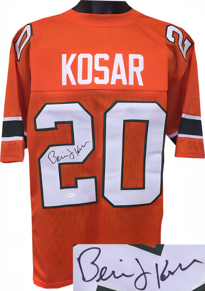 Bernie Kosar Signed Orange Tb Custom Stitched College Football Jersey Xl  Jsa Witnessed Hologram