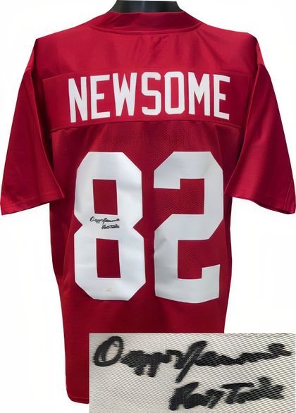 Ozzie Newsome Signed Crimson Tb Custom Stitched College Football Jersey Roll Tide Xl  Jsa Witnessed