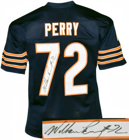 William Perry Signed Chicago Navy Tb Custom Stitched Pro Style Football Jersey #72 Xl  Jsa Witnessed