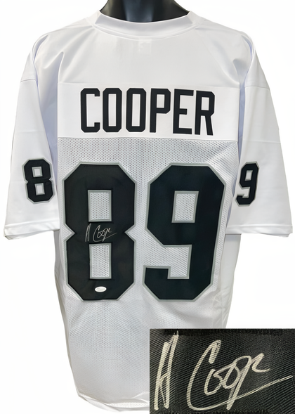 Amari Cooper Signed Oakland White Custom Stitched Pro Style Football Jersey Xl  Jsa Witnessed #Wp588236