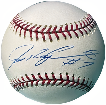 Ivan Rodriguez Signed Official Rawlings Major League Baseball #7  Coa (Tigers/Rangers/Yankees)