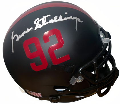Gene Stallings Signed Alabama Crimson Tide Authentic Custom Schutt Black Mini Helmet #92  Coa