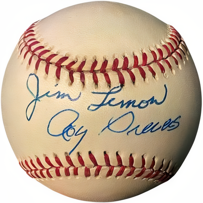 Jim Lemon & Roy Sievers Dual Signed Roal Rawlings Official American League Baseball Minor Tone  Coa (Washington Senators)
