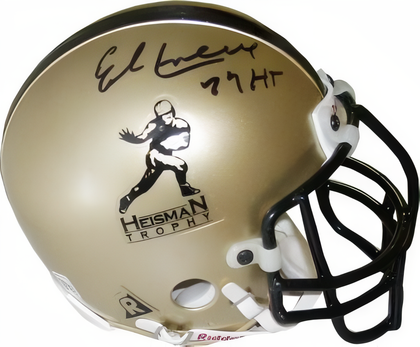 Earl Campbell Signed Heisman Logo Authenic Mini Helmet 77 Ht (Texas Longhorns)  Jsa Hologram