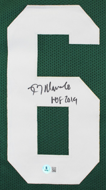 Kevin Mawae "HOF 19" Authentic Signed Green Pro Style Framed Jersey BAS Witness
