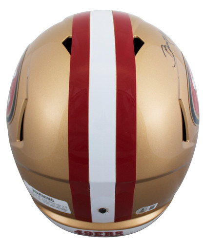 49ers Brent Jones Authentic Signed Full Size Speed Rep Helmet BAS Witnessed