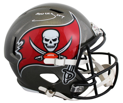 Buccaneers Bucky Irving Signed Full Size Speed Rep Helmet W/ Case BAS Witnessed