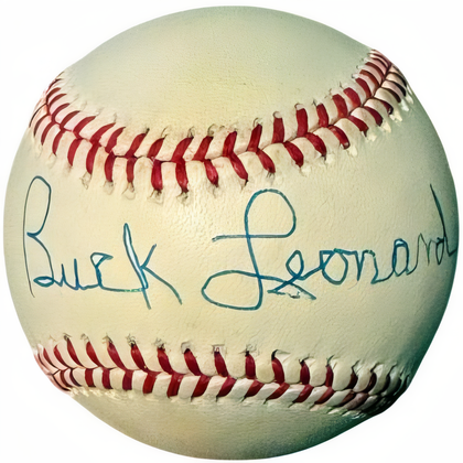 Buck Leonard Signed Official Roal Rawlings American League Baseball Toned  Coa (Homestead Grays/Negro League) Version 1
