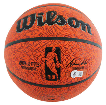 Jazz John Stockton & Karl Malone Authentic Signed Wilson Basketball BAS Witness