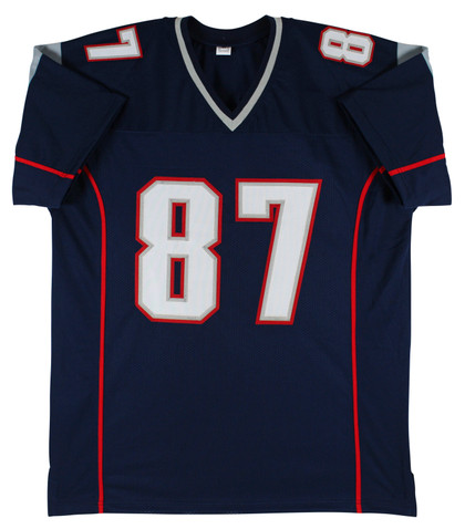 Rob Gronkowski Authentic Signed Navy Blue Pro Style Jersey BAS Witnessed