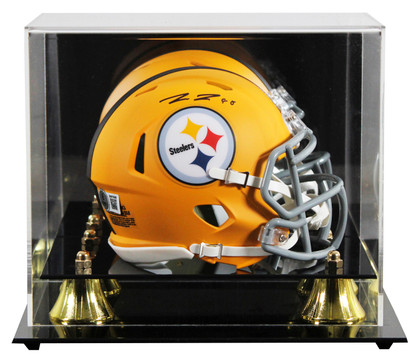 Steelers Pat Freiermuth Signed 2025 On-Field Alt Speed Mini Helmet W/ Case BAS W Version 1