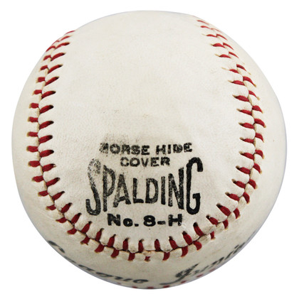 Yankees Babe Ruth Signed 1920's Spalding League Junior Baseball PSA/DNA #AD02216