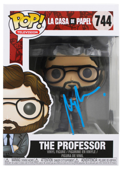 Alvaro Morte Signed The Professor #744 Funko Pop Vinyl Figure BAS #BU55076