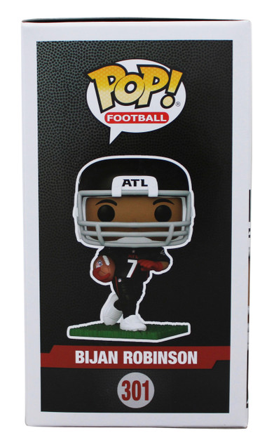 Falcons Bijan Robinson Signed #301 Funko Pop Vinyl Figure BAS Witness #2W911791
