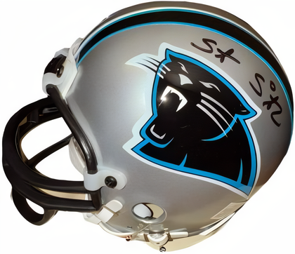 Steve Smith Sr Signed Carolina Panthers Nfl Mini Helmet  Topps Reserve 2002/Coa (5 X Pro Bowl)