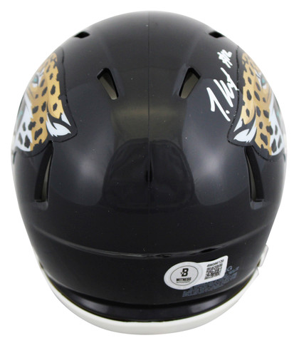 Jaguars Travis Hunter Authentic Signed Speed Mini Helmet BAS Witnessed