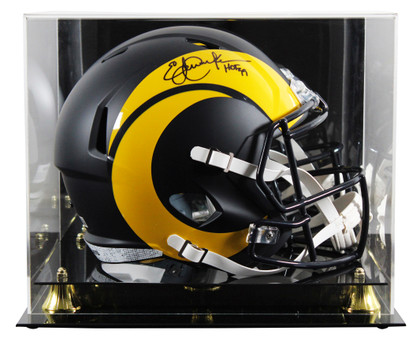 Rams Eric Dickerson "HOF" Signed 2025 Rivalries F/S Speed Rep Helmet W/ Case BAS
