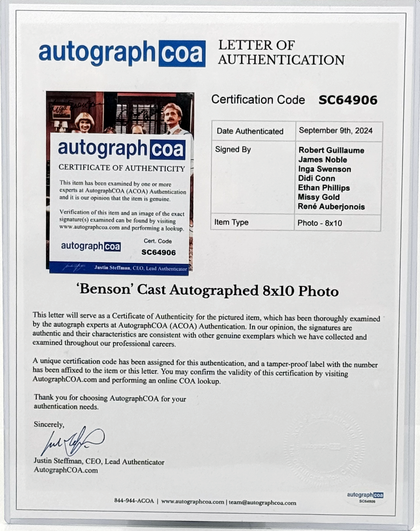 Benson Cast Signed Photo
