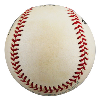 Braves Hank Aaron Authentic Signed Leonard Coleman ONL Baseball BAS #AE64045