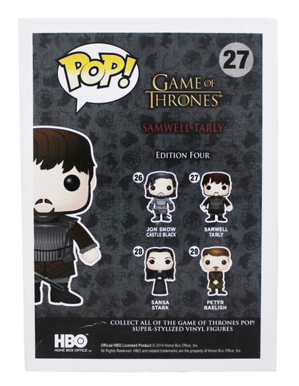 John Bradley-West Game of Thrones Signed #27 Funko Pop Vinyl Figure BAS #BU55074