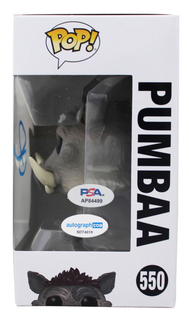 Seth Rogan The Lion King Signed Pumbaa #550 Funko Pop Vinyl Figure PSA #AP84499