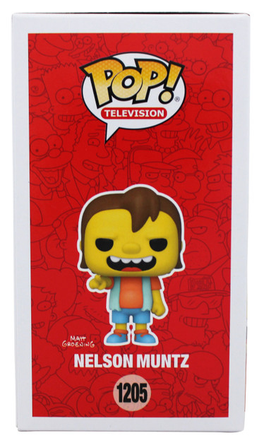 Nancy Cartwright The Simpsons Signed Nelson #1205 Funko Pop Figure JSA #AB07451