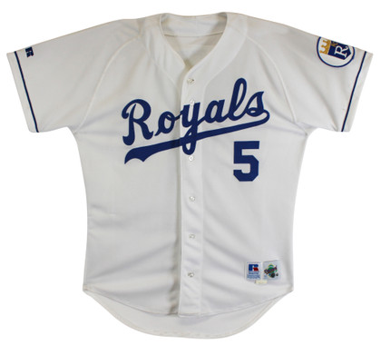 Royals George Brett Authentic Signed White Russell Athletic Jersey BAS #BU55013