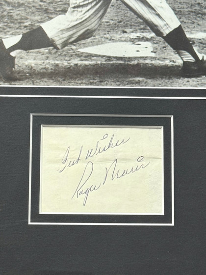 Yankees Roger Maris Signed and Framed Photo