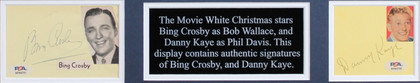 Bing Crosby & Danny Kaye White Christmas Authentic Signed Framed Display PSA/DNA