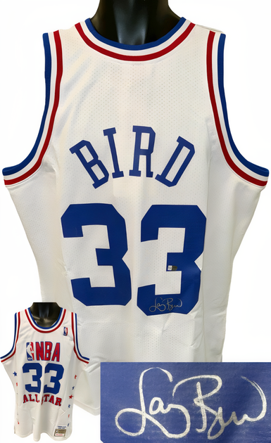 Larry Bird Signed 1990 All Star Nba Mitchell & Ness Hardwood Classics #33 Authentic White Jersey Size 48 (Xl)  Fanatics Hologram