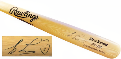 Jay Leno Signed Rawlings Adirondack Personal Model 34” Baseball  Bat W/ Art – Beckett (Tonight Show/Comedian)