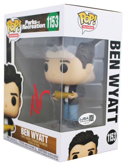 Adam Scott Parks & Recreation Signed Ben #1153 Funko Pop Figure JSA #CH64141