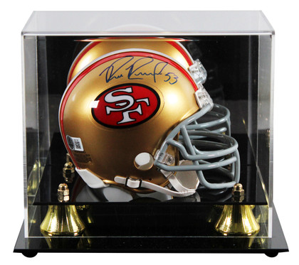 49ers Bill Romanowski Authentic Signed VSR4 Rep Mini Helmet W/ Case BAS