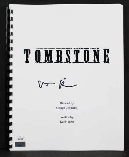 Val Kilmer Tombstone Authentic Signed Replica Movie Script JSA #VV75532