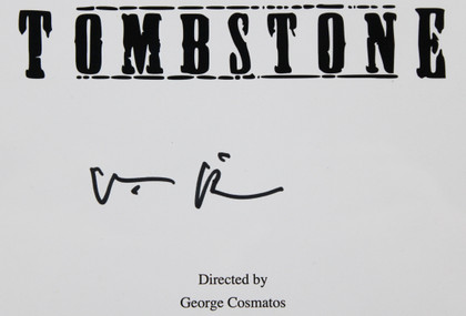 Val Kilmer Tombstone Authentic Signed Replica Movie Script JSA #VV75532
