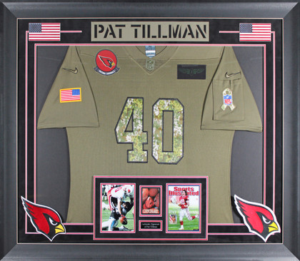 Cardinals Pat Tillman Signed 1998 Fleer Tradition #250 Framed Display JSA LOA