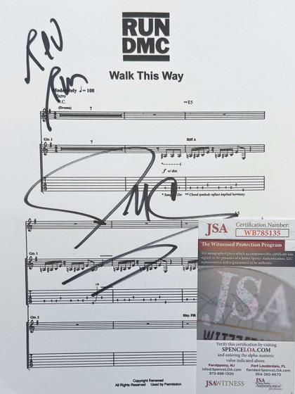 "Walk This Way" Sheet Music run dmc