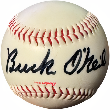 Buck O'neil Signed Baden Negro League Museum Logo Baseball  Coa (Kc Monarchs/Hof/Chicago Cubs) Version 3