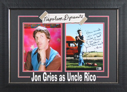 Jon Gries Napoleon Dynamite "Rico" Signed 8x10 Framed Photo BAS #BU43508