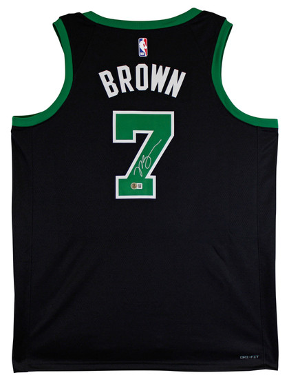 Celtics Jaylen Brown Signed Black Nike Jordan Brand Statement Ed Jersey BAS Wit