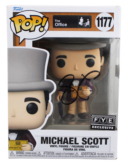 Steve Carell The Office Signed Michael Scott #1177 Funko Pop Vinyl Figure BAS
